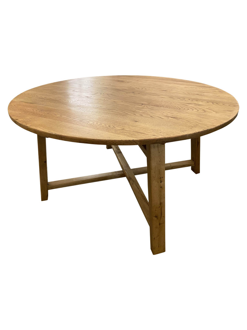 Antique Oak Round Dining Table 1.4M image 2